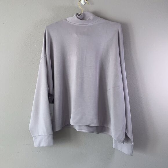 ATHLETA SeaSoft 1/4 Zip Sweatshirt 3X athleisure zip front high neck lavender. - Picture 3 of 9